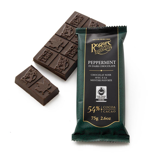 Picture of ROGERS CHOCOLATE BAR - PEPPRMINT IN DARK 75GR